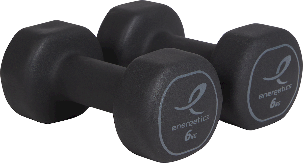 Гантели цельные Energetics Neoprene Dumb. Pairs 106225-901050 2х6 кг Neoprene Dumb Pairs черный — фото 1