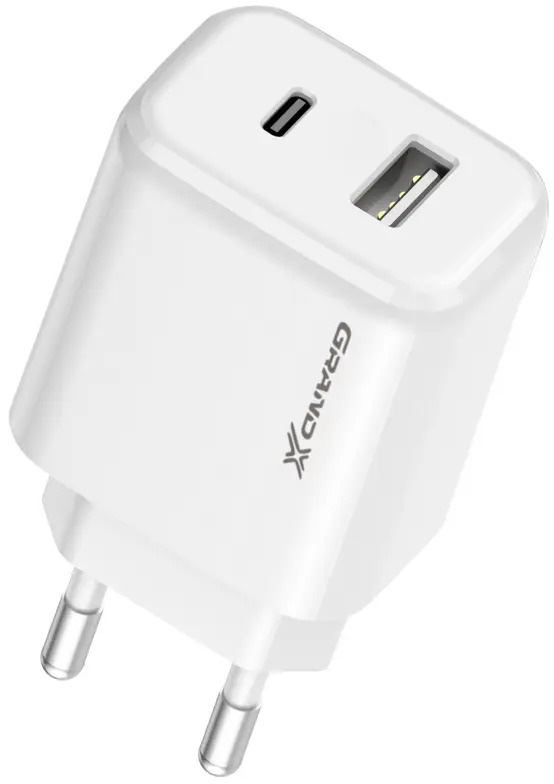 Зарядний пристрій Grand-X Fast Сharge PD3.0, QС4.0, AFC, SCP, FCP 1USB+1TypeC 20W (CH-890)