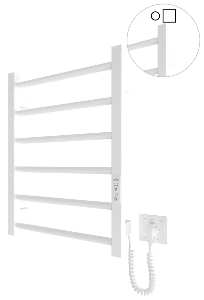 Рушникосушарка електрична HYGGE FAMILY Leeds 570x430 білий мат