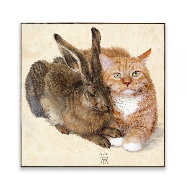 Репродукция Hare and Cat 48x48 см 