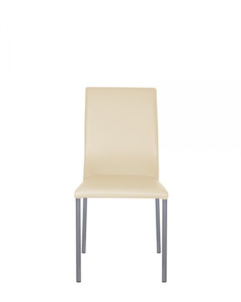 Стілець обідній Nowy Styl NIK ALU (BOX-4) (CH) V-18 алюміній/молочний