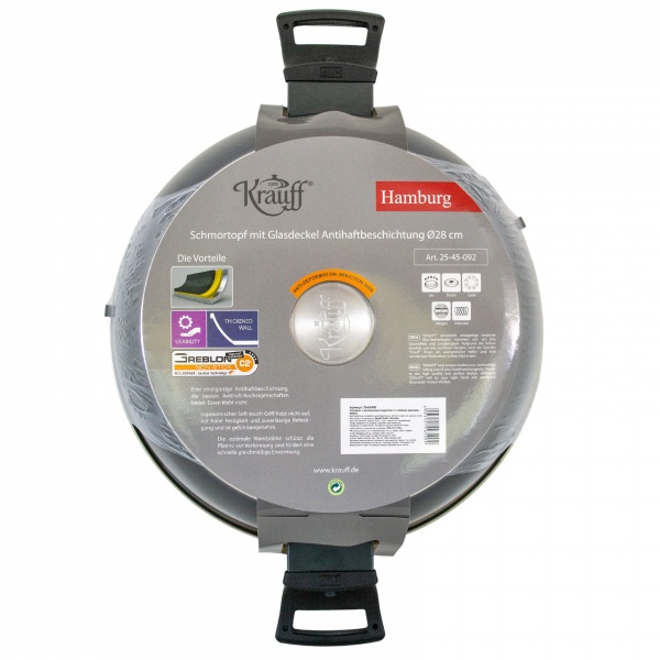 Сотейник с двумя ручками и крышкой Hamburg 28 см 25-45-092 Krauff