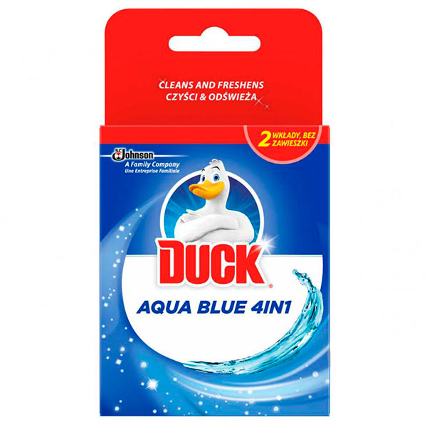 Туалетный блок Туалетный утенок AQUA синий 4 в 1 сменный 