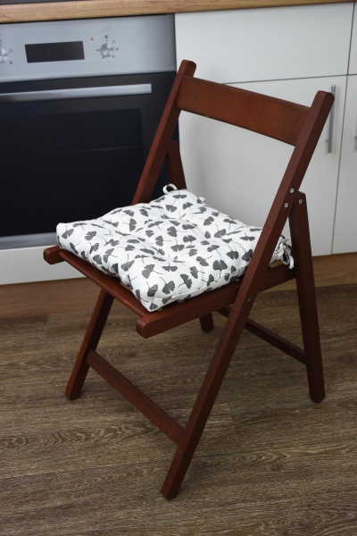 Подушка на стул МАСАО гинкго серый Прованс