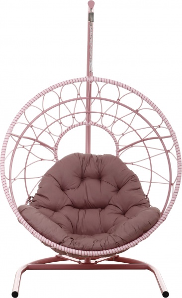 Кресло-кокон Сфера плетение рональд пудра