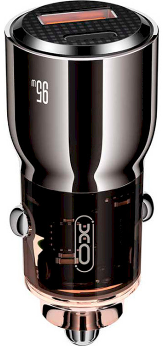 Автомобильное зарядное устройство Xo CC58 1xUSB-A/1xUSB-C 95W Car Charger Gray (CC58_TARNISH)