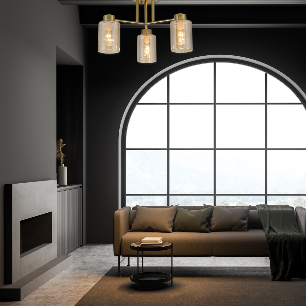 Люстра підвісна ARDERO 3xE14 золотий BL1330-2