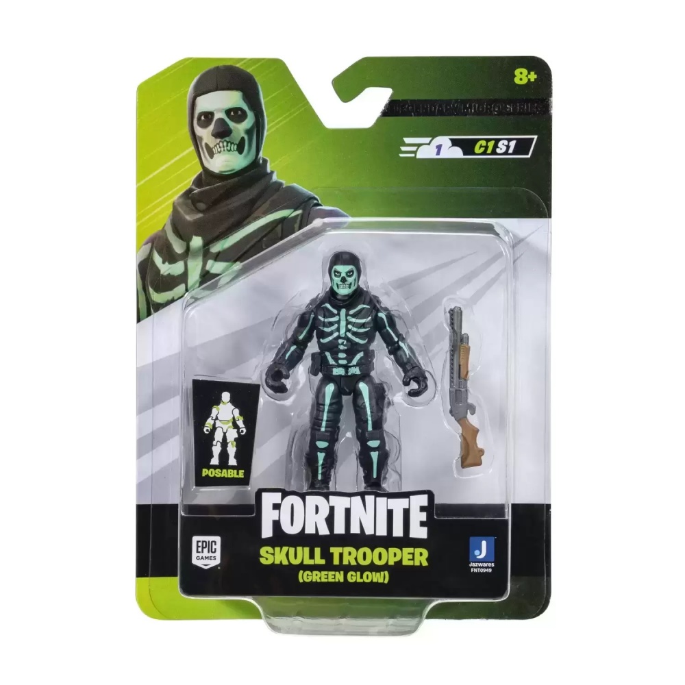 Фигурка коллекционная Fortnite Micro Legendary Skull Trooper - Green 6 см FNT0949