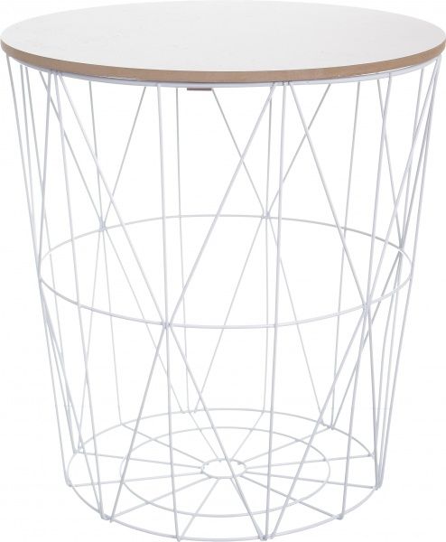 Стіл-кошик Сканді 40х40х42 см білий 