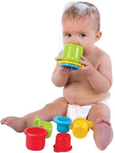 Пирамидка-конструктор Playgro Чашечки-формочки 4 928
