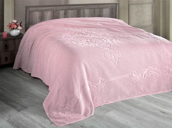 Простынь махровая Pink 200x220 см розовый Arya 