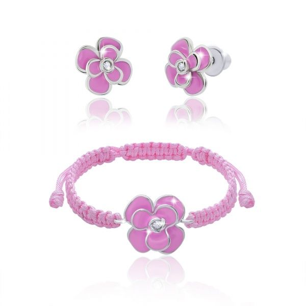 Браслет плетений UMa&UMi Півонія рожева