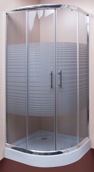 Душевая кабина UP! (Underprice) R-522 GS 90x90x1940 профиль хром, стекло прозрачное