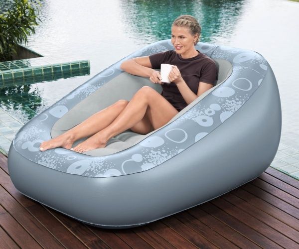 Кресло надувное Bestway Comfi cub 152х127 см серый