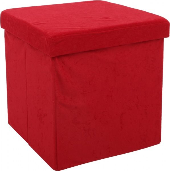 Ящик-пуф складаний Тарлев 1131PF червоний Айова 380x375x375 мм