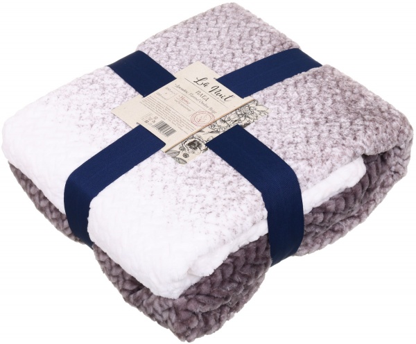 Плед Flannel Plush 200x220 см сірий La Nuit 