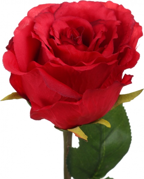 Цветок искусственный Роза 1 бутон 55 см красный