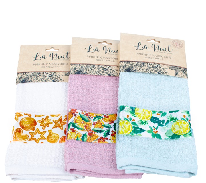 Рушник махровий Merry Christmas 40x60 см в асортименті La Nuit