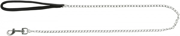 Поводок Trixie для собак цепь с нейлоновой ручкой черный 1 м / 4 мм 14031