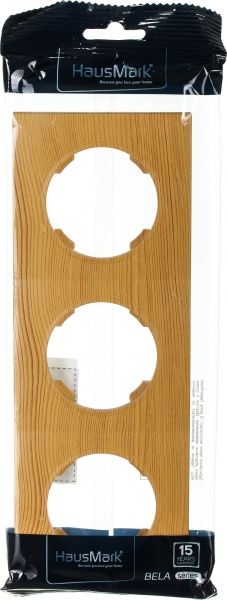 Рамка тримісна HausMark Bela горизонтальна бамбук SNG-FRP.RD20G3-3/Bamboo