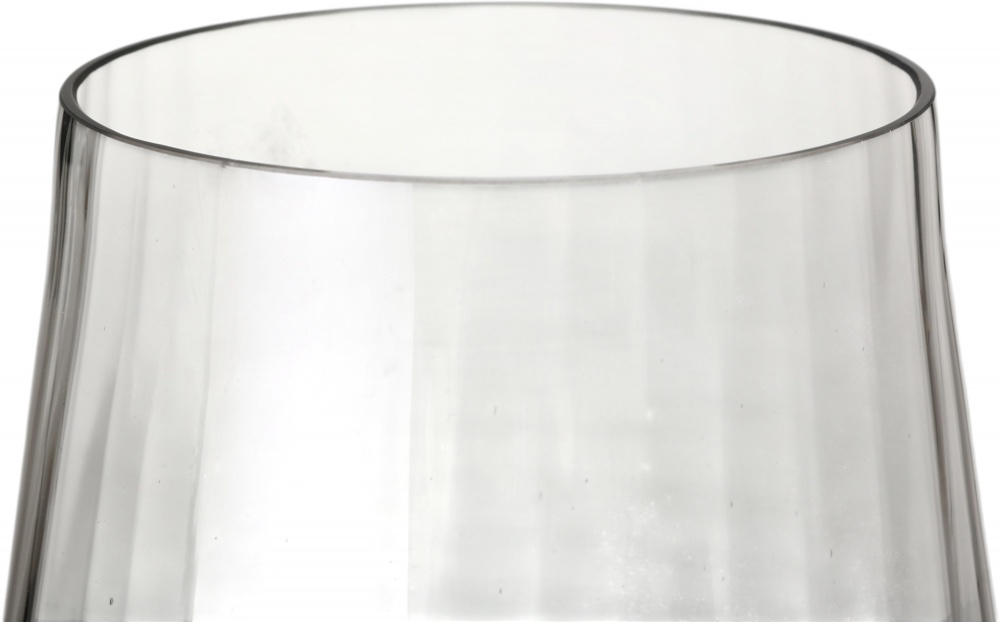 Ваза скляна Wrzesniak Glassworks Luster Optic 28 см сіра 17-9524C black luster