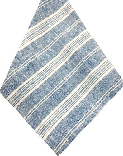 Серветка Галерея льону Моллі 45x45 см бірюзовий/у смужку 