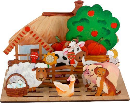 Набор для творчества Деревянный театр Деревня 