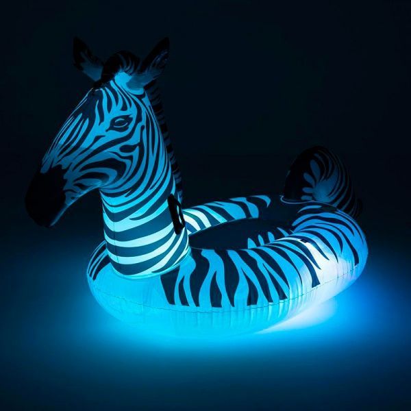 Матрас надувной Bestway 254х142 см Зебра бело-черный