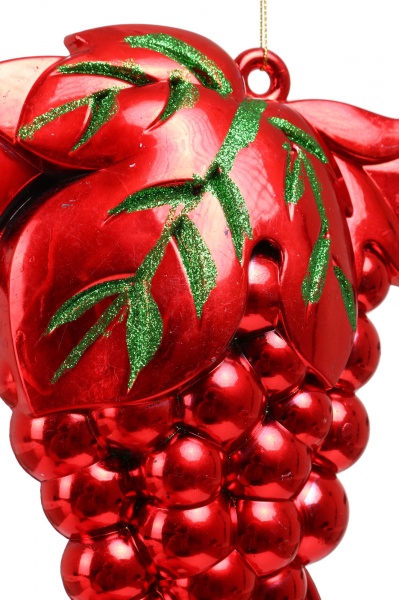 Елочная игрушка Виноград красный 20 см HE-N791 
