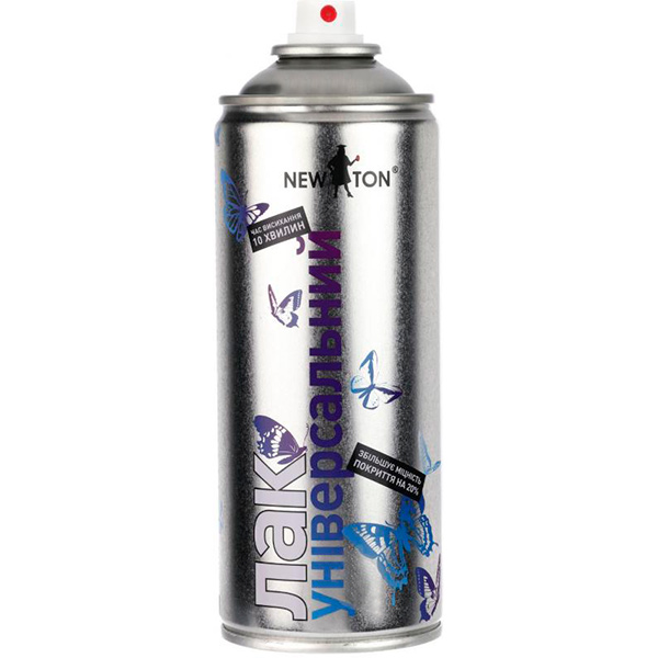 Лак аэрозольный New Ton универсальный матовый бесцветный мат 400 мл