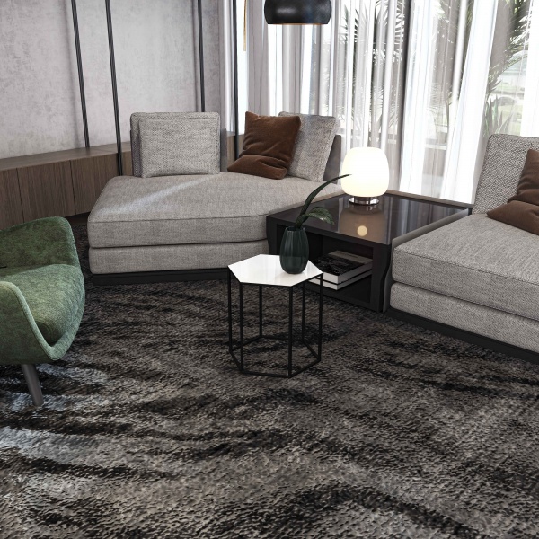 Стол журнальный Тур черный/белый 400x400мм Aqua Rodos 