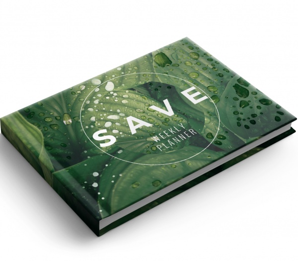 Еженедельник датированный Листочки c росой 1В2443 Аркуш A6 2022