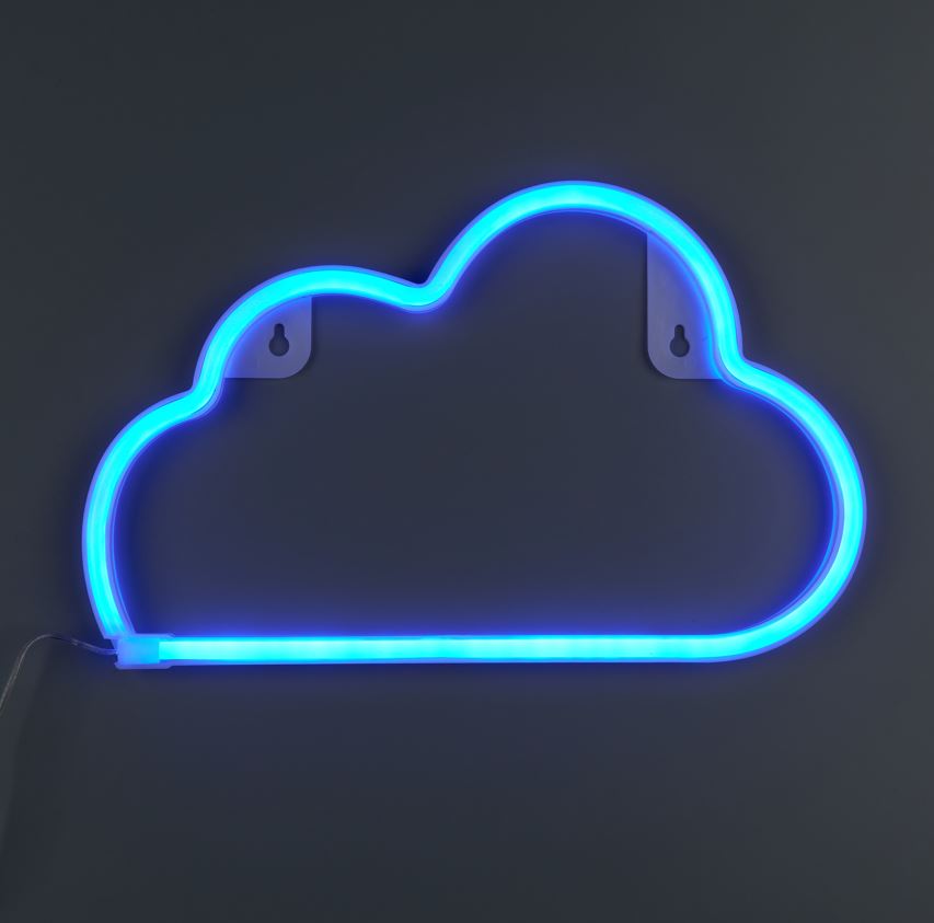 Неоновая вывеска Luna LUDS-NEO-31 Хмаринка 300x190 мм голубой/теплый белый