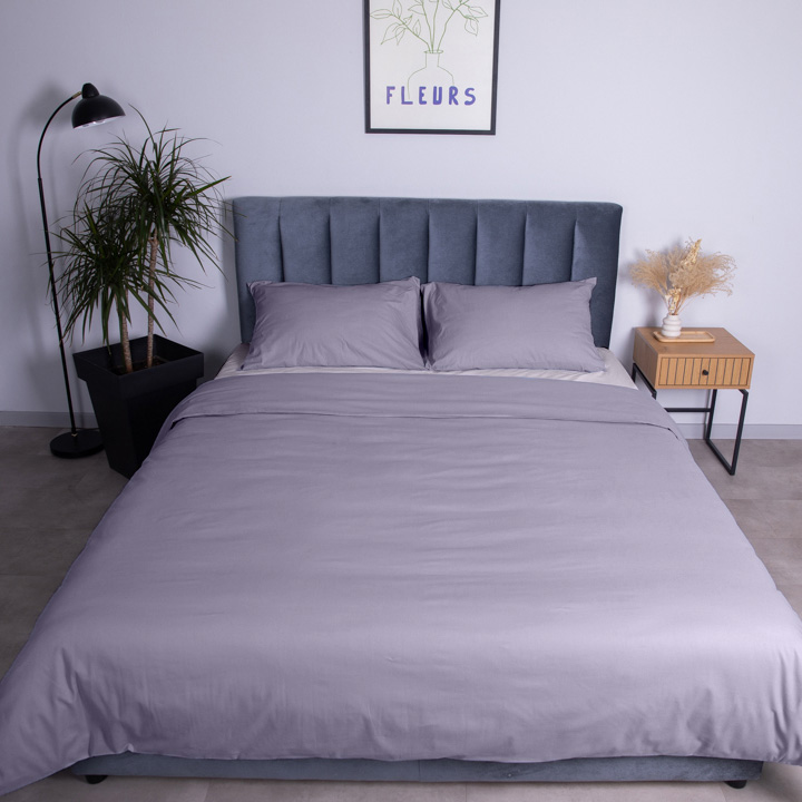 Комплект постільної білизни Mono 1.5 фіолетовий Luna