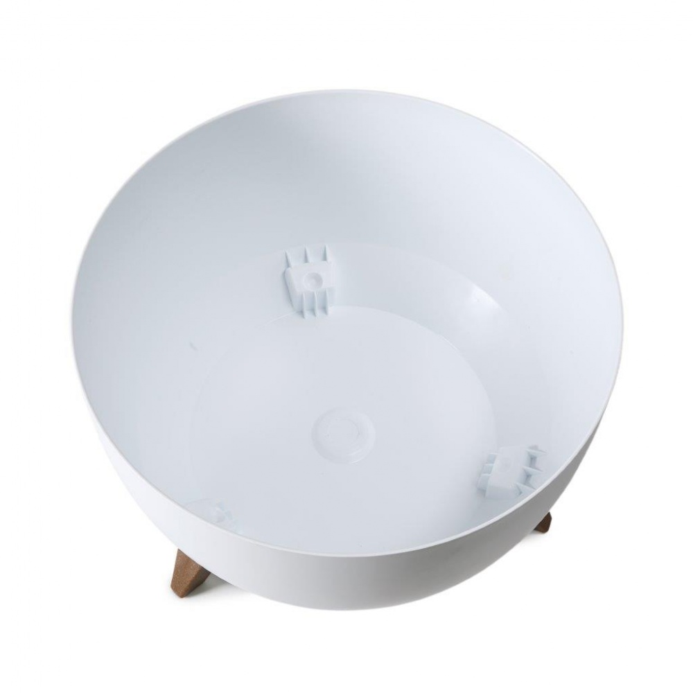 Вазон пластик ROMA круглий білий гладкий 9,3 л Ламела (9058808)