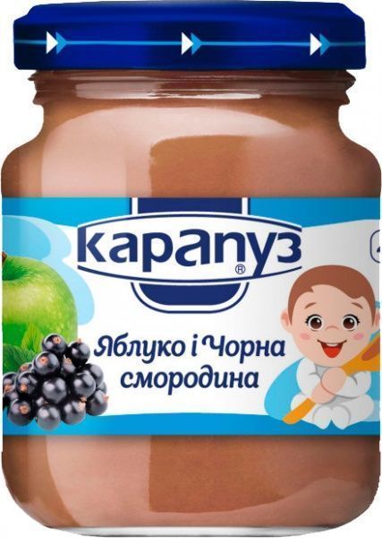 Пюре Карапуз яблуко, чорна смородина 