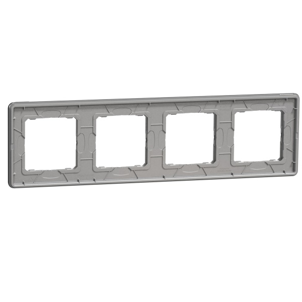 Рамка чотиримісна Schneider Electric Sedna Elements універсальна чорне скло SDD361804