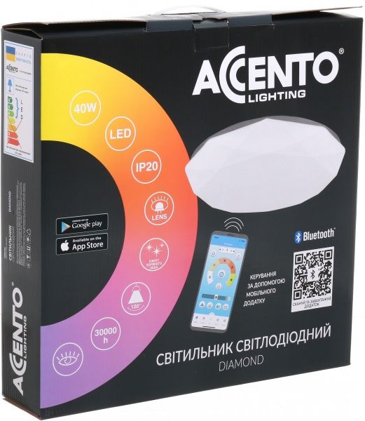 Светильник светодиодный Accento lighting 40 Вт белый 3000-6500 К ALTD-TRY-SS40-DIAMOND 