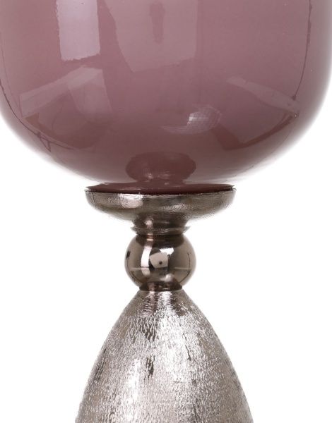 Ваза скляна античний нікель 15х57 см PANACHE