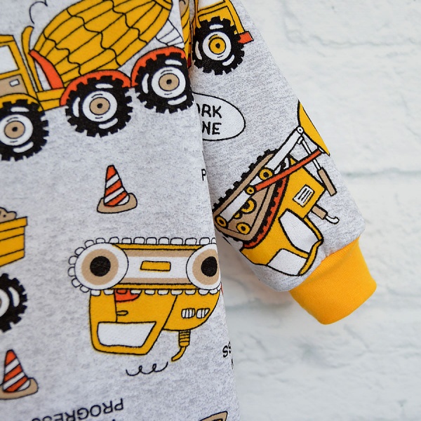 Ромпер-реглан для мальчика Blanka Трактор р.92 серый 110171 