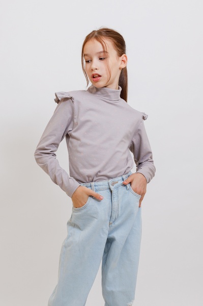 Водолазка для девочки KOSTA р.134 серый 2521-4 