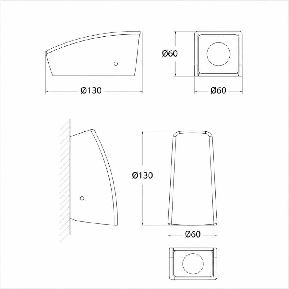 Светильник уличный настенный FUMAGALLI MAMETE SQUARE G9 1,7 Вт IP67 черный