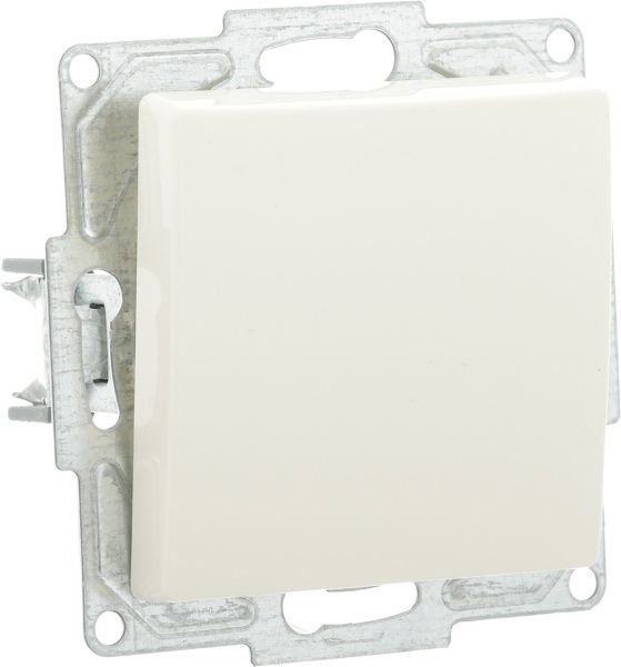 Вимикач одноклавішний Gunsan VISAGE без підсвітки кремовий 15 28 12 00 150 101