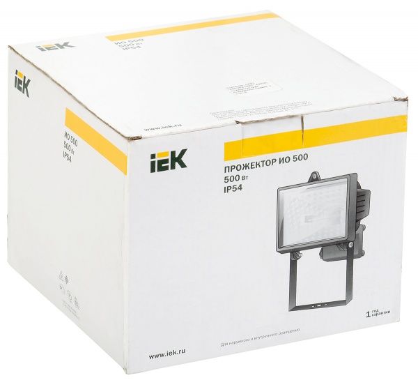 Прожектор IEK ИО500 R7sJ118 500 Вт IP54 черный 