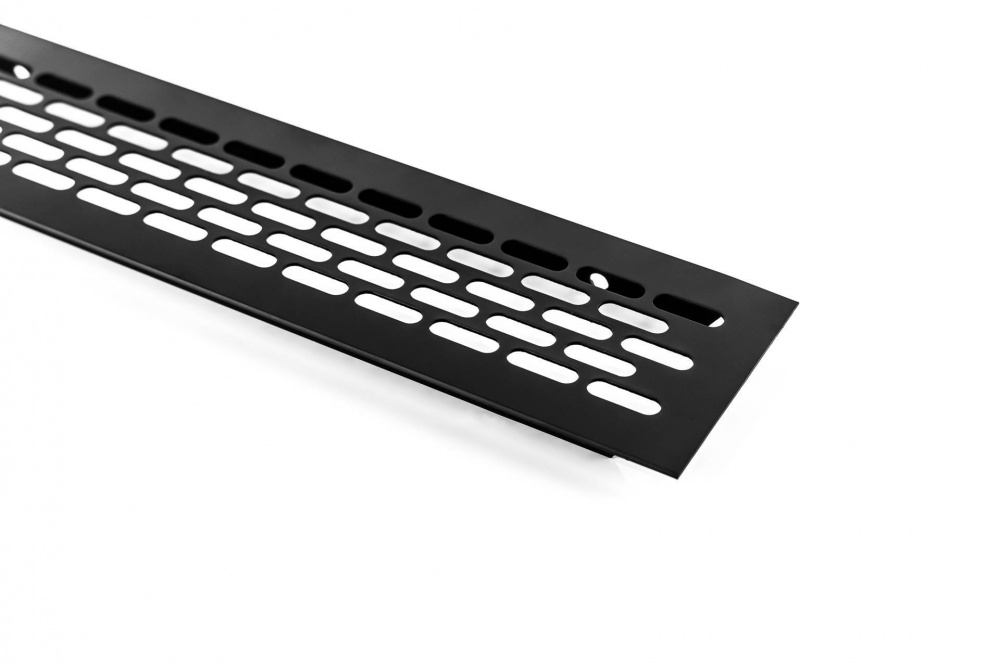 Решетка вентиляционная Foldecor 60x480 мм алюминий черный