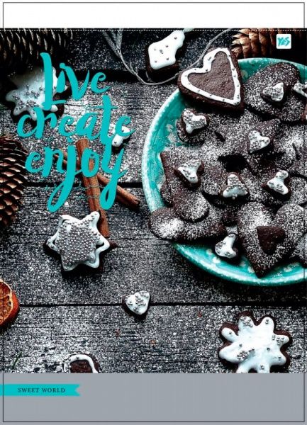 Тетрадь школьная 80 листов в клетку спираль YES