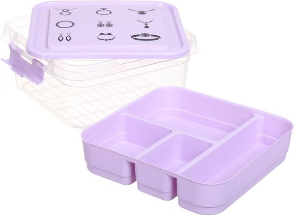 Органайзер Beauty для біжутерії фіолетовий 25х26х11 см Gondol Plastic