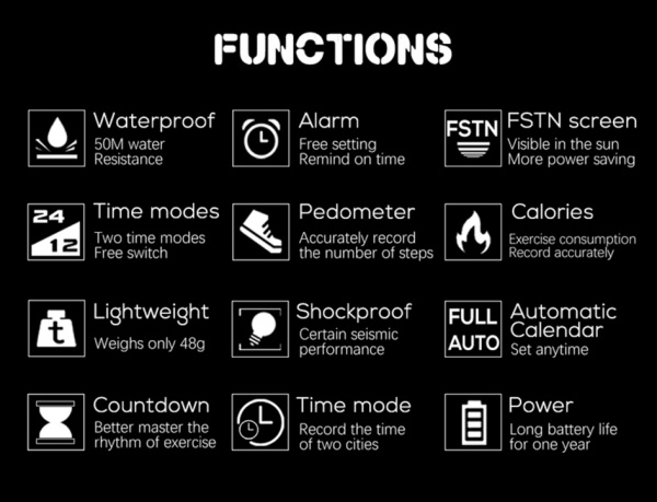 Годинник тактичний MARS Pro 5BAR North Edge black (NULL)
