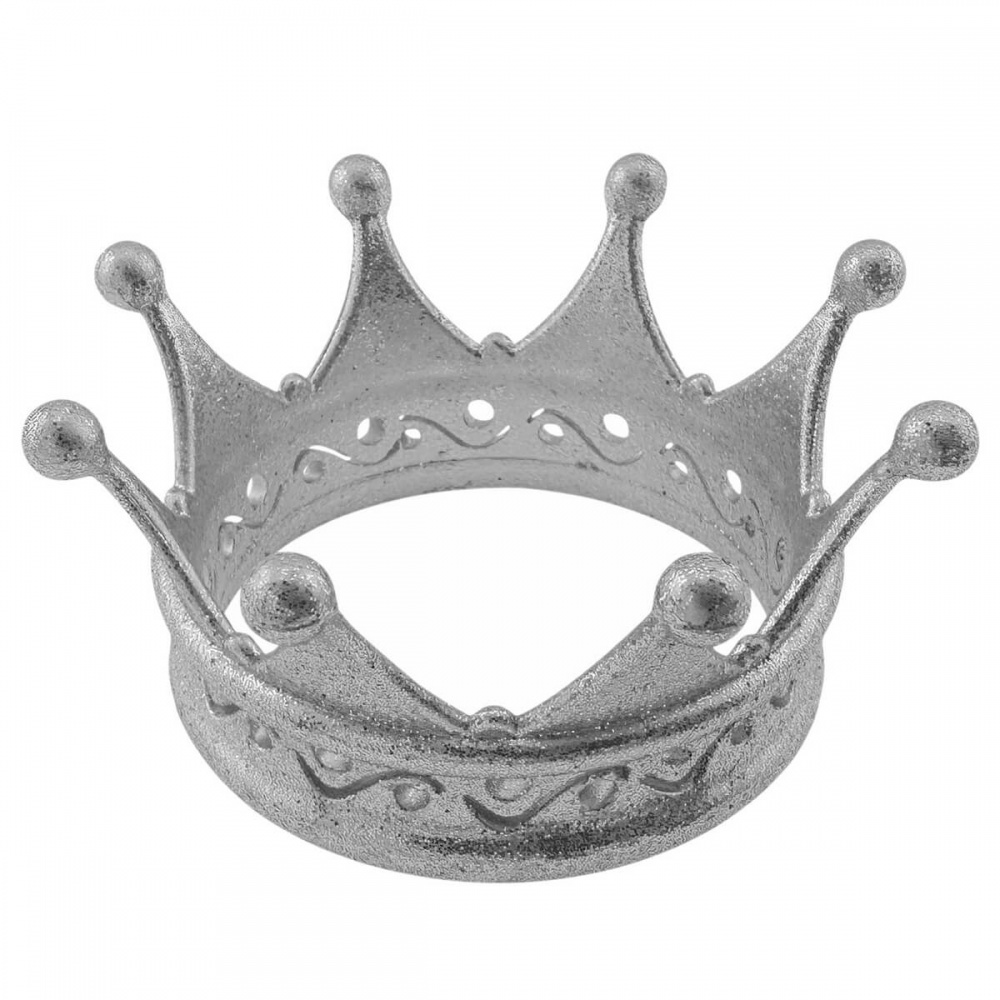 Елочная игрушка Корона 3,5 см серебряный