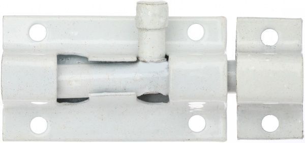 Шпингалет накладной прямоугольный 60 мм белый ЭЭ887 белый 15 мм